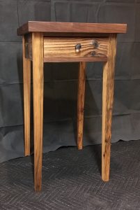 Reclaimed Barn Wood and Chestnut Side Table
