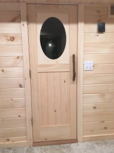 Sauna Door Made with Clear Pine
